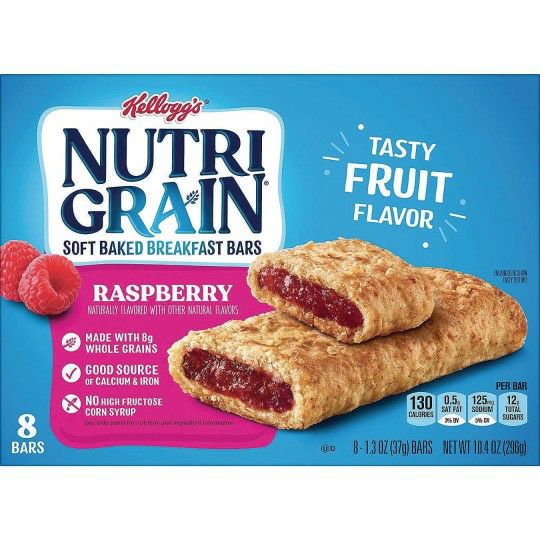 Party & Novelty |   Soft Baked Raspberry Breakfast Bar (Box of 8) Games & Sports Supplies Party & Novelty