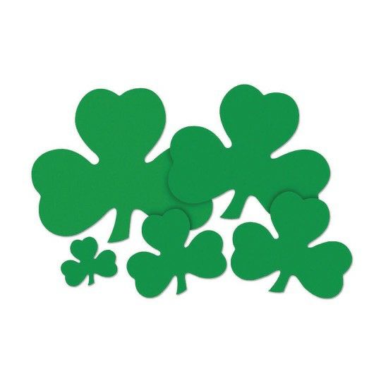 Party & Novelty |  St. Patrick’s Day Shamrock Cutouts, 9″ (Pack of 48) Games & Sports Supplies Party & Novelty