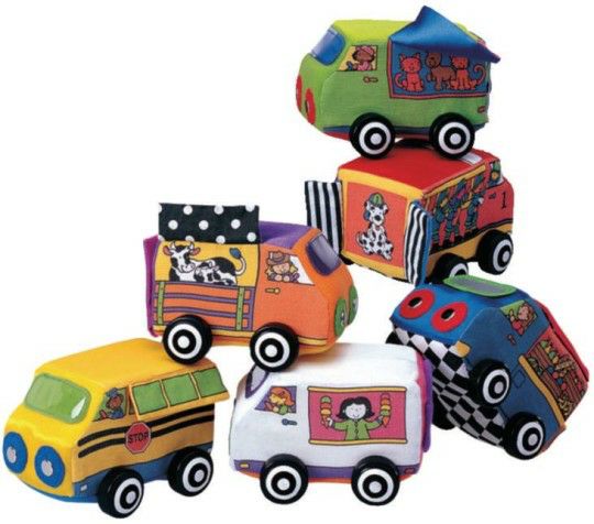 Party & Novelty |  Vroom Vroom Soft Vehicles Set with Rolling Wheels (Set of 6) Games & Sports Supplies Party & Novelty