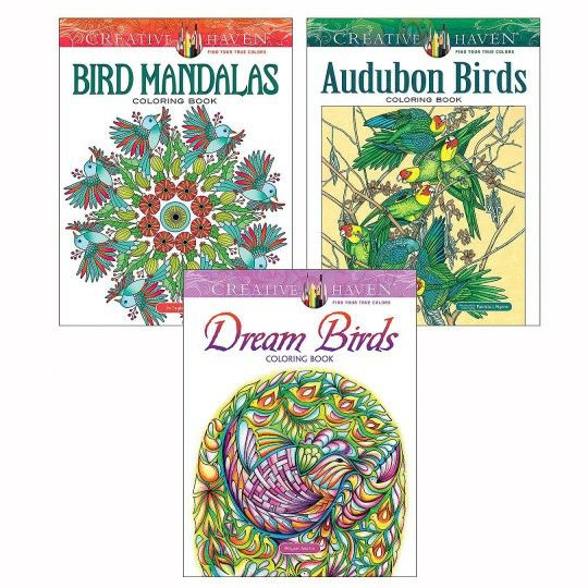 Senior Activities |   Adult Coloring Book Set – Dream Birds (Set of 3) Games & Sports Supplies Senior Activities