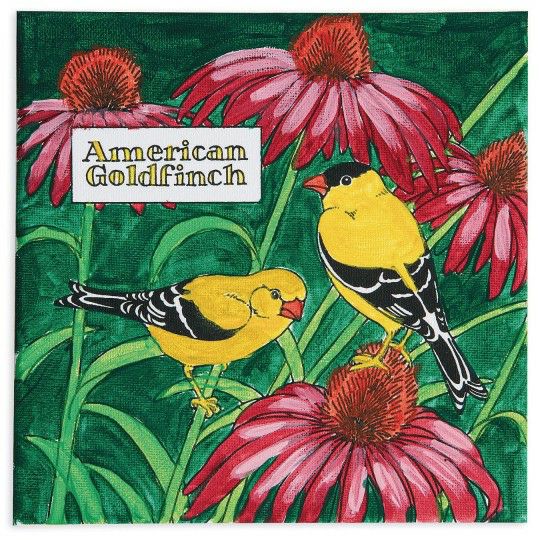 Senior Activities |  American Goldfinch Painting Craft Kit (Pack of 12) Games & Sports Supplies Senior Activities