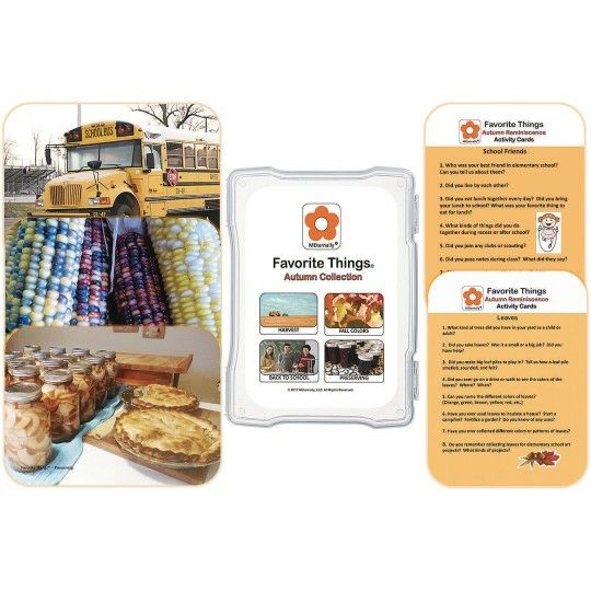 Senior Activities |  Favorite Things Autumn Photos With Activity Card Set Games & Sports Supplies Senior Activities