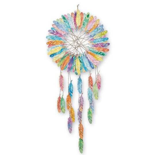 Senior Activities |  Feather Dreamcatcher Collaborative Craft Kit Games & Sports Supplies Senior Activities