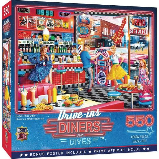 Senior Activities |   Good Times Diner, 550-Piece Puzzle Games & Sports Supplies Senior Activities