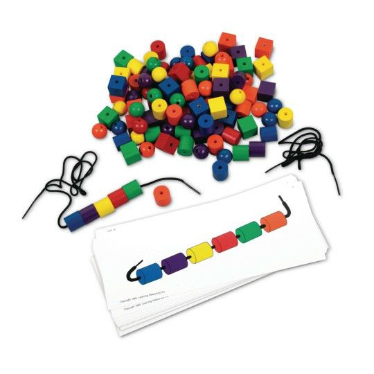 Senior Activities |  Lacing Beads and Patterns Card Set Games & Sports Supplies Senior Activities