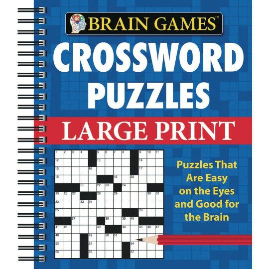 Senior Activities |   Large Print Crosswords, Blue Cover Games & Sports Supplies Senior Activities