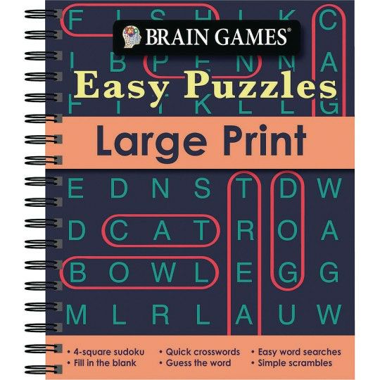 Senior Activities |   Large Print Easy Puzzles Games & Sports Supplies Senior Activities