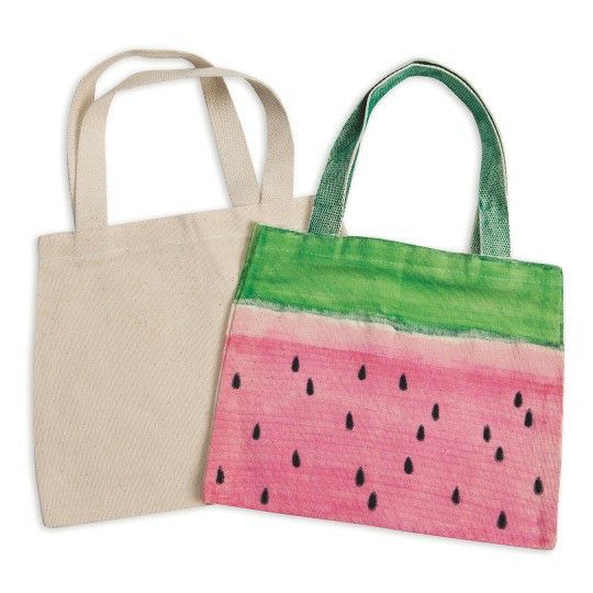 Senior Activities |   Medium Canvas Tote (Pack of 6) Games & Sports Supplies Senior Activities