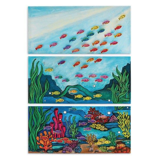 Senior Activities |  Ocean Triptych Collaborative Craft Kit Games & Sports Supplies Senior Activities