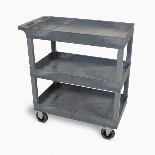 Sports & PE |   32″ x 18″ Multi-Purpose 3-Shelf Utility Cart Games & Sports Supplies Sports & PE