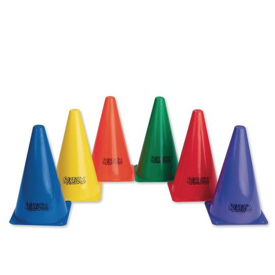 Sports & PE |  6-Color Cones, 9″ (Set of 6) Games & Sports Supplies Sports & PE