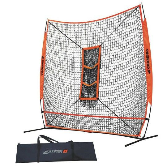 Sports & PE |   7’ x 7’ Baseball Softball Lacrosse Training Net Games & Sports Supplies Sports & PE