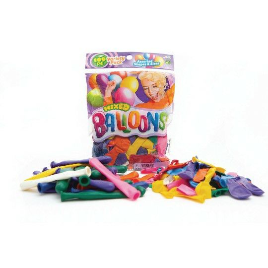 Sports & PE |  Assorted Latex Balloons (Bag of 100) Games & Sports Supplies Sports & PE