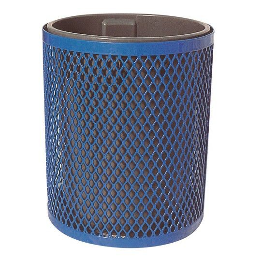 Sports & PE |  Blue Trash Receptacle with Lid and Liner Games & Sports Supplies Sports & PE