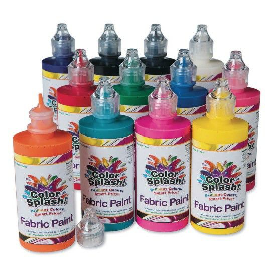 Sports & PE |   Fabric Paint Assortment, 4 oz. (Pack of 12) Games & Sports Supplies Sports & PE