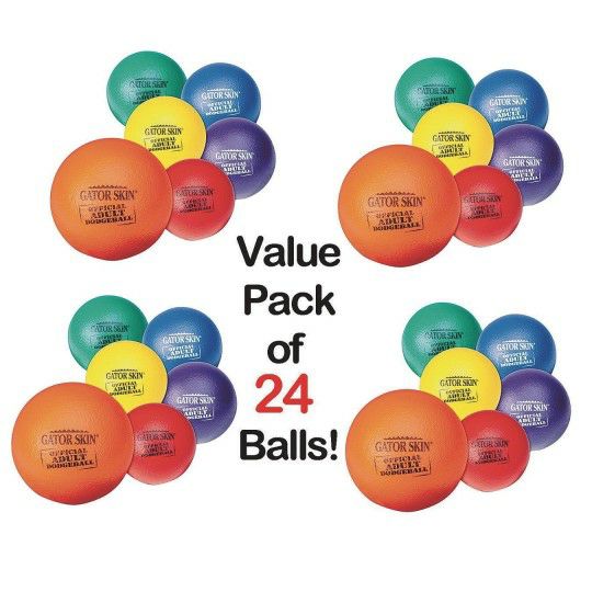 Sports & PE |   Official Adult Dodgeballs, 8.3” (Case of 24) Games & Sports Supplies Sports & PE