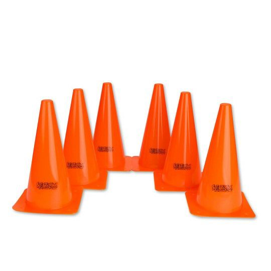 Sports & PE |  Orange Cones, 12″ (Set of 6) Games & Sports Supplies Sports & PE