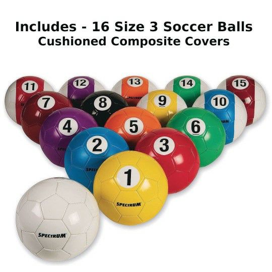 Sports & PE |  Soccer Billiard Balls (Set of 16) Games & Sports Supplies Sports & PE