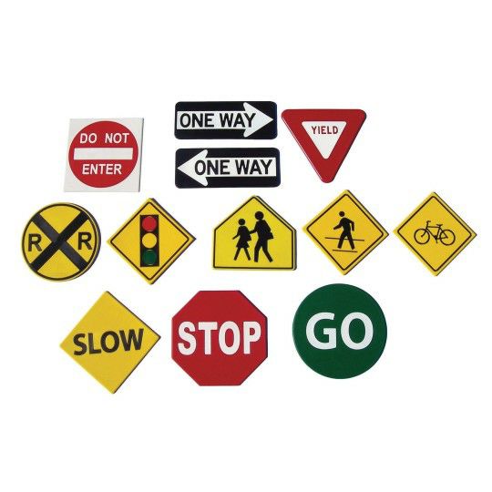 Sports & PE |  Traffic Sign Floor Markers (Set of 12) Games & Sports Supplies Sports & PE